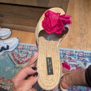 Kate Spade Pink Floral Espadrilles Size 8